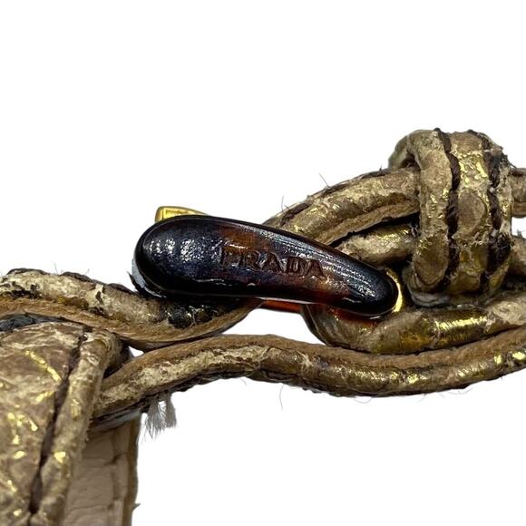 Prada Python T-strap Platform Wedge Sandals size 36.5 - Picture 11 of 16